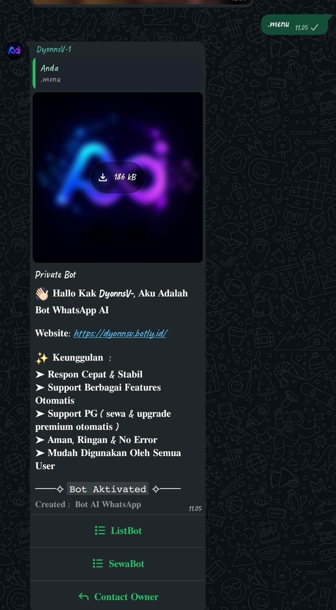 Menu Bot